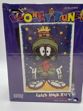 VTG 90s Looney Tunes 1994 Marvin the Martian Latch & Hook Kit Sealed New NOS